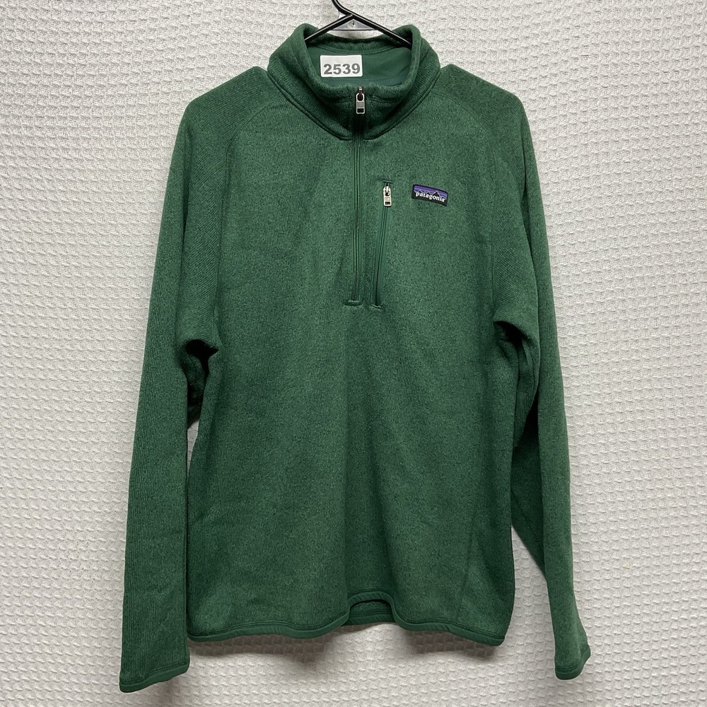 Patagonia Men's Better Sweater 1/4 Zip Fleece Pullover Jacket Green Medium